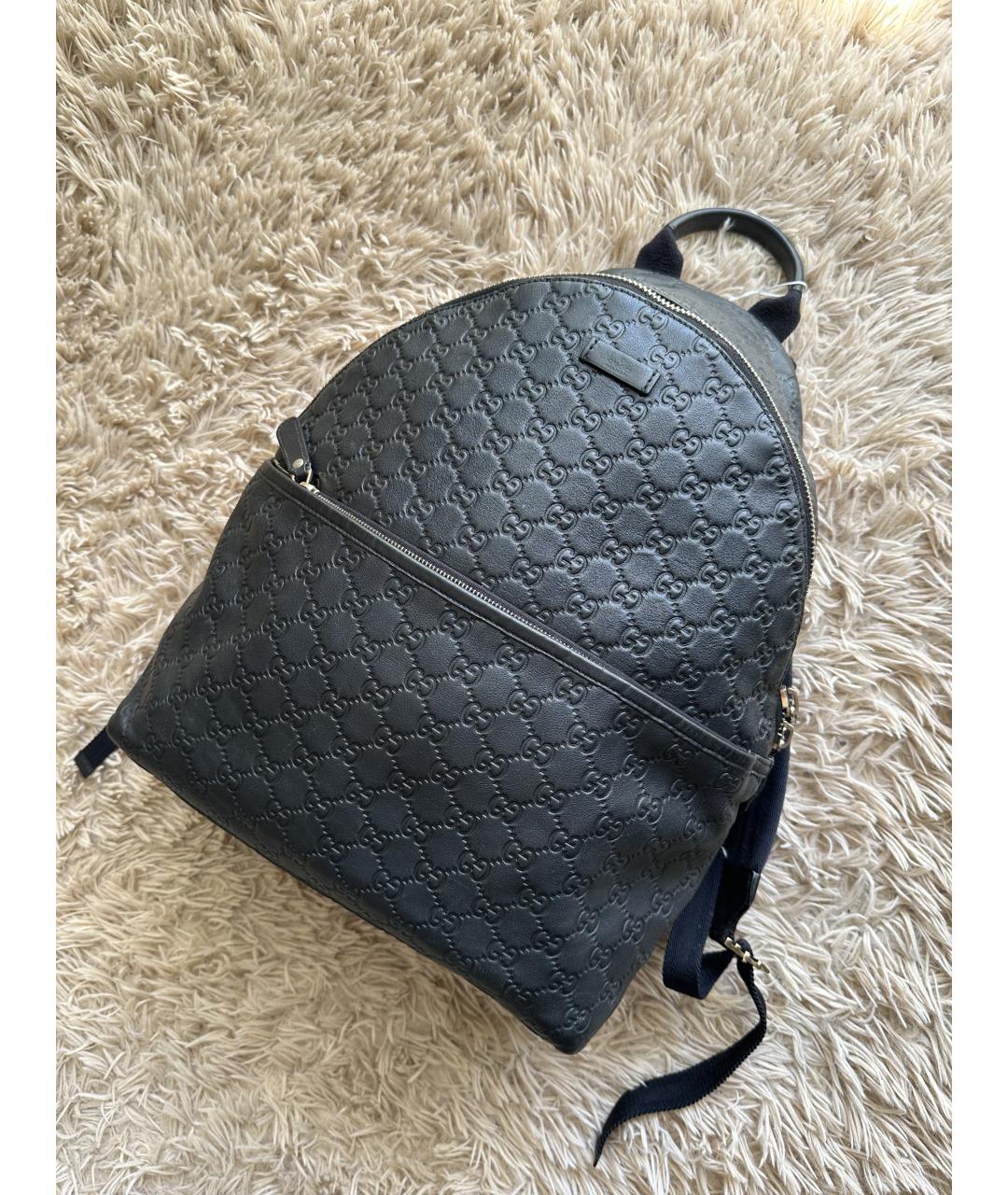 GUCCI Черный кожаный рюкзак, фото 2