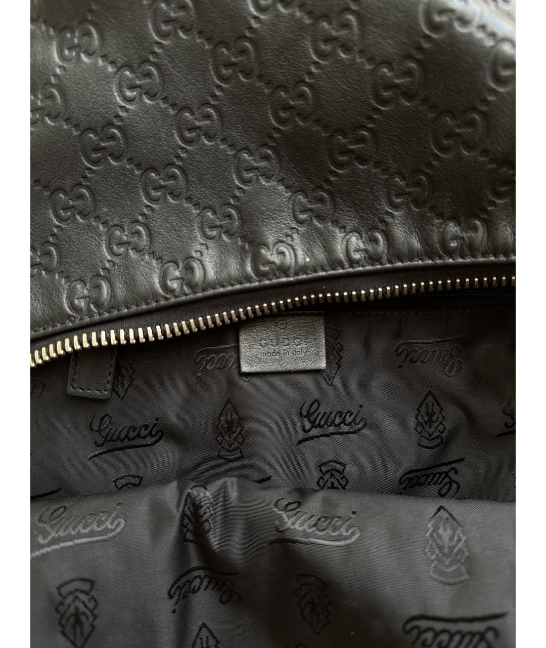 GUCCI Черный кожаный рюкзак, фото 6
