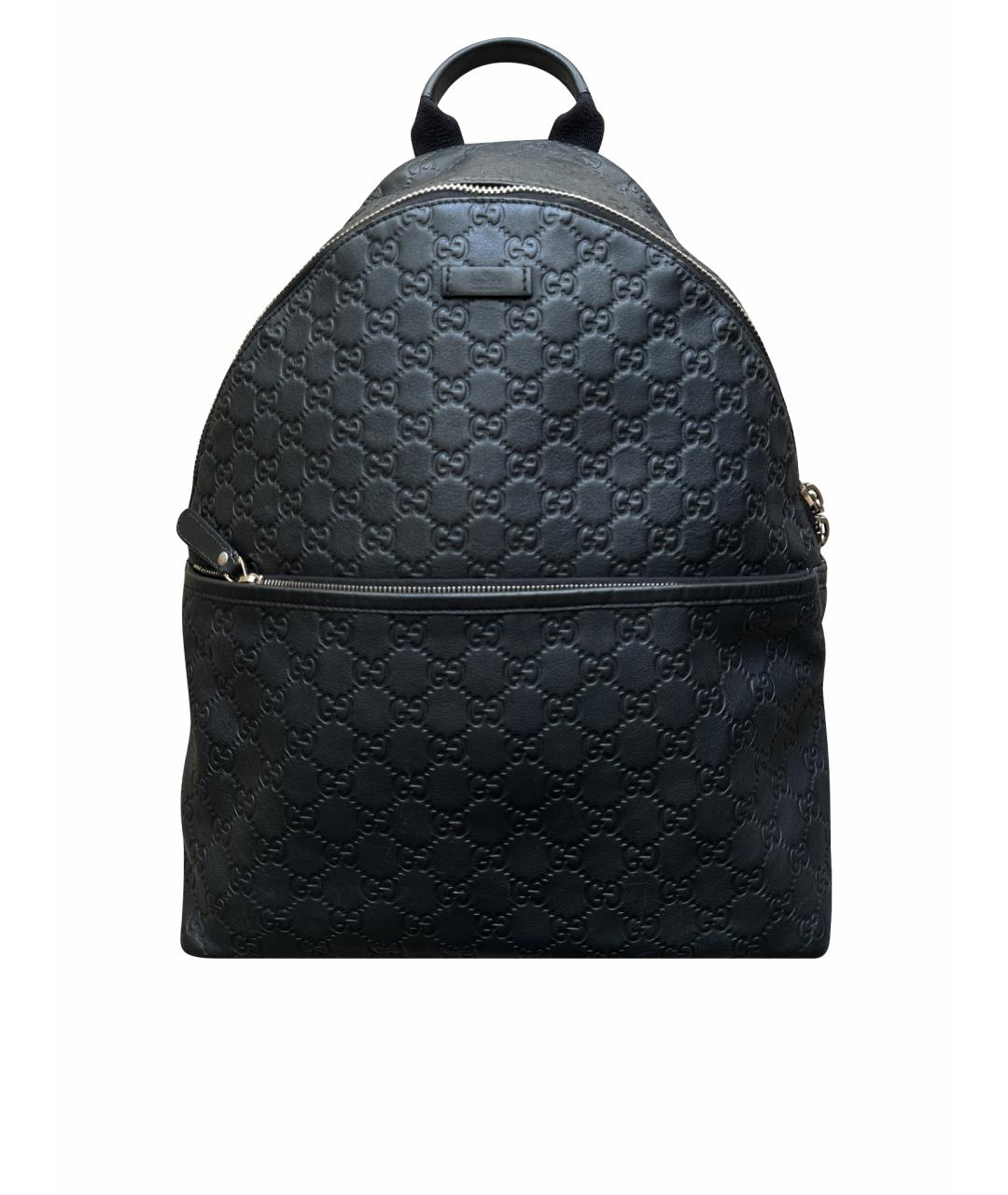 GUCCI Черный кожаный рюкзак, фото 1
