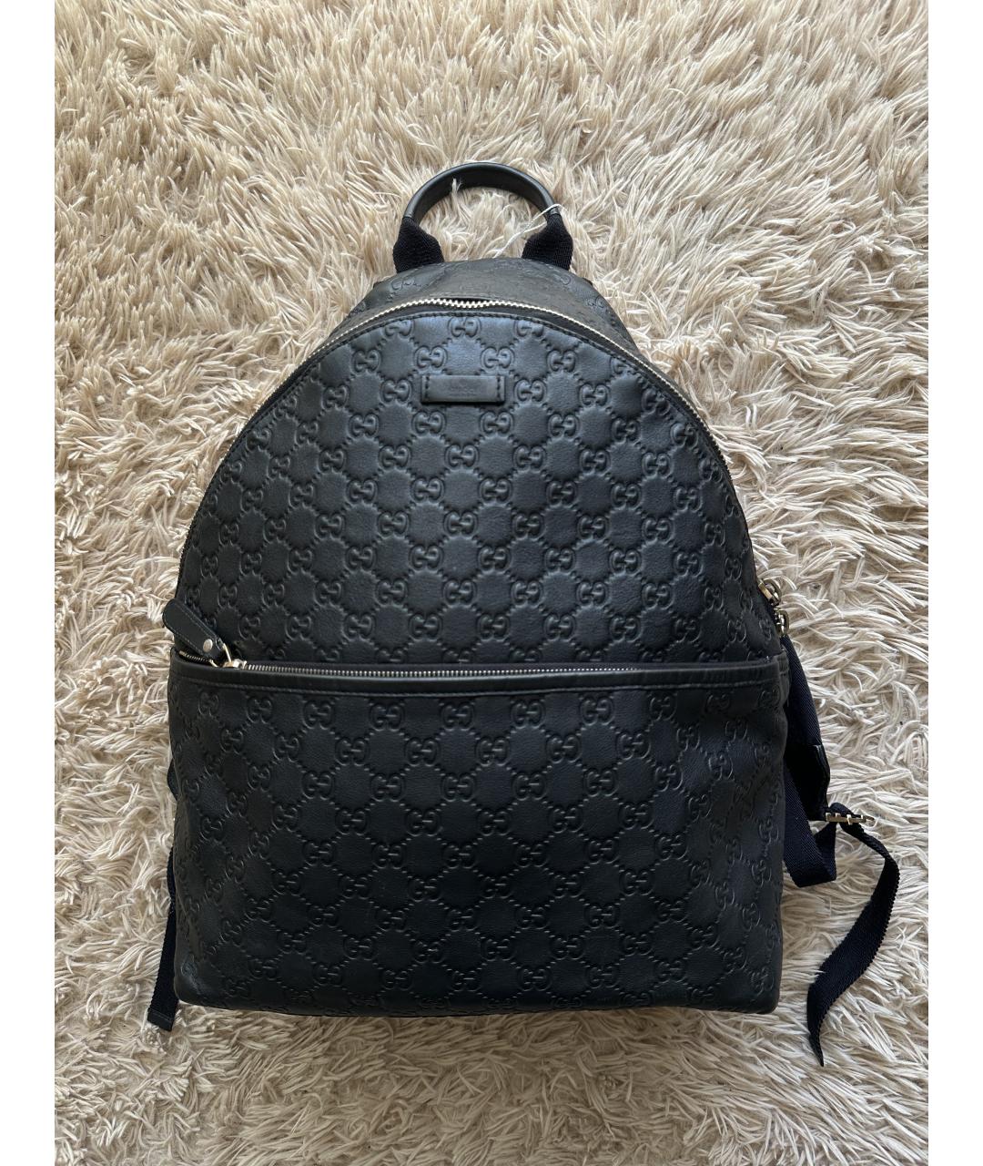 GUCCI Черный кожаный рюкзак, фото 7