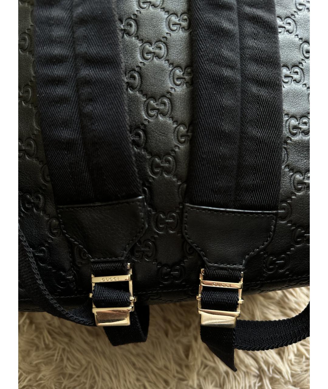 GUCCI Черный кожаный рюкзак, фото 5