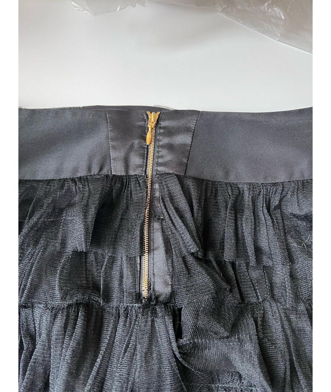 ROCHAS Черная шелковая юбка миди, фото 3