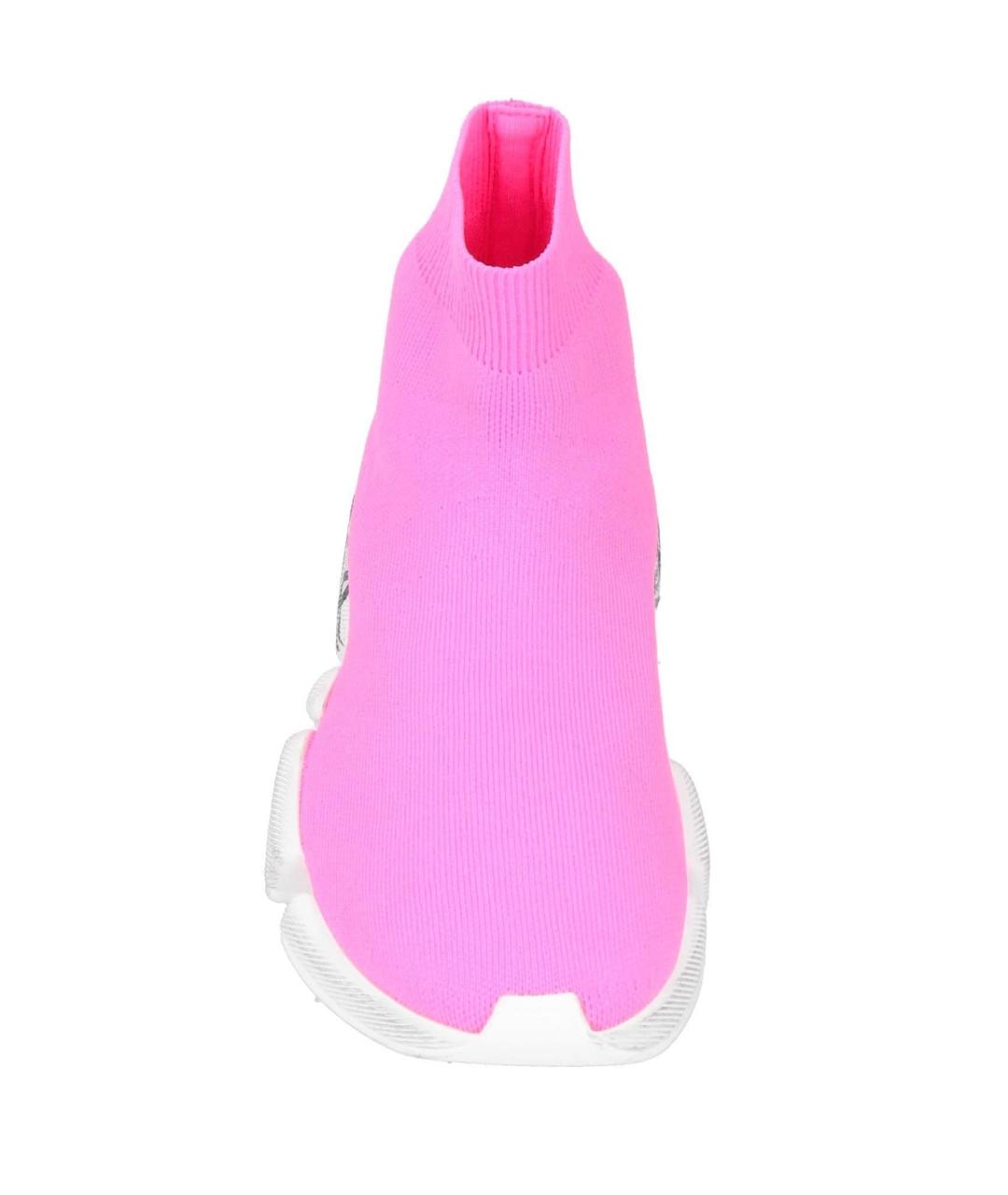 BALENCIAGA Розовые текстильные кроссовки, фото 3