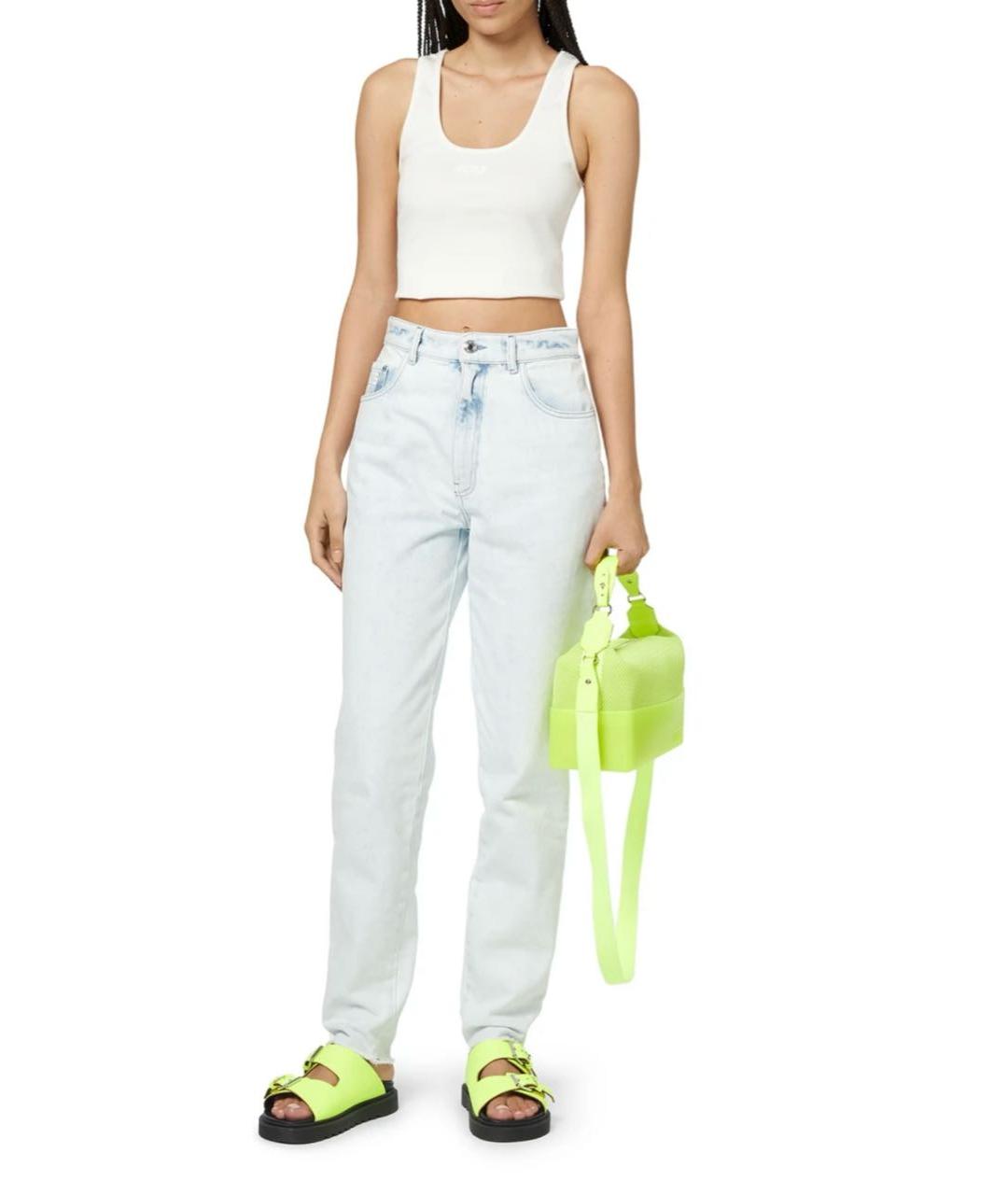 GCDS Голубые хлопковые прямые джинсы, фото 5