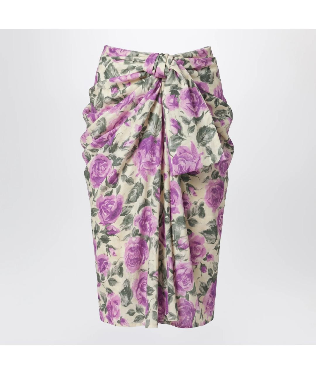 CHLOE Мульти шелковая юбка миди, фото 3