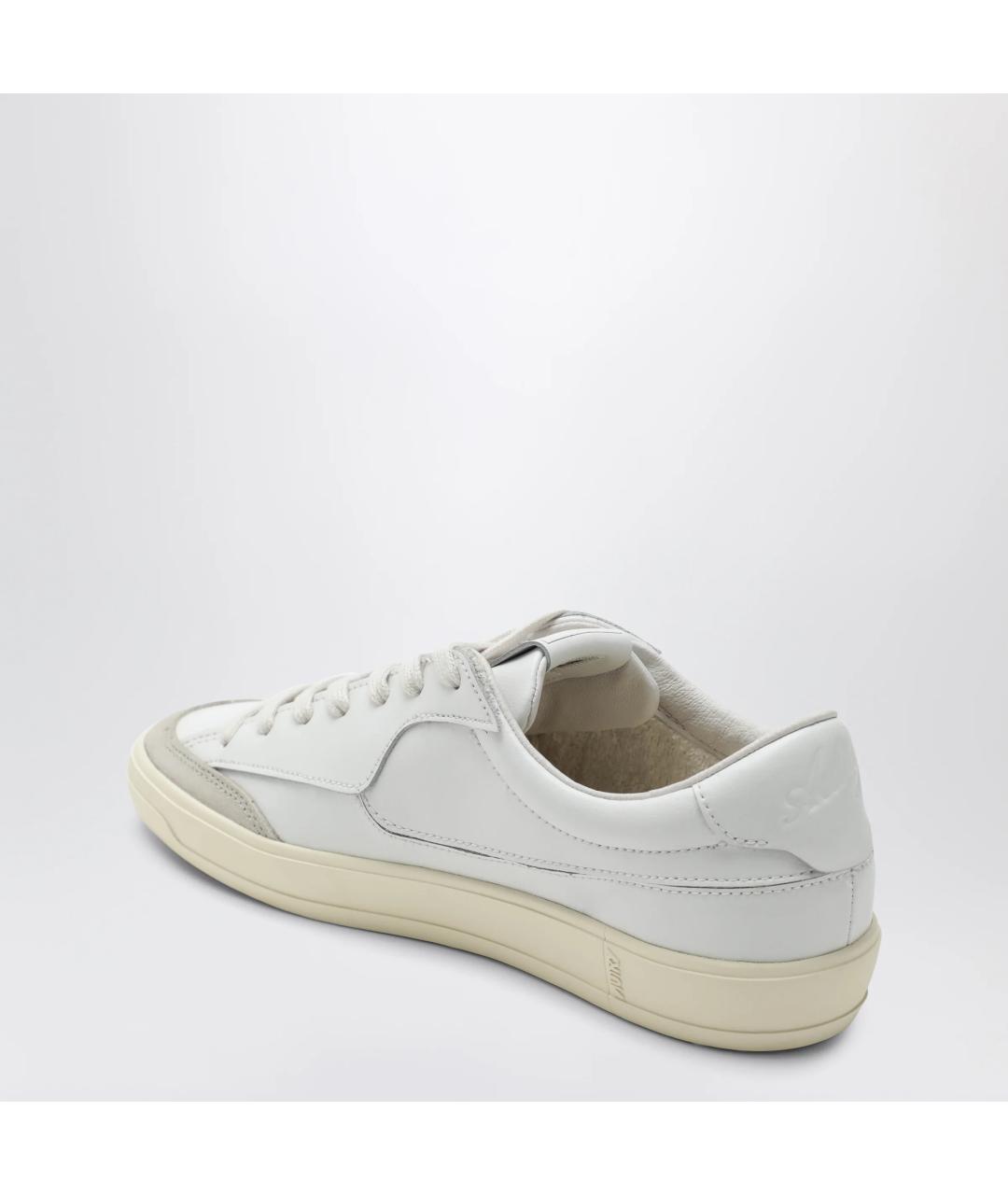 AUTRY Белые кожаные низкие кроссовки / кеды, фото 2