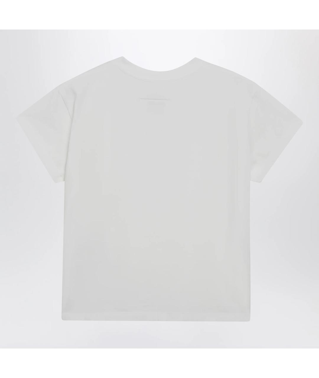 MM6 MAISON MARGIELA Белая хлопковая футболка, фото 2
