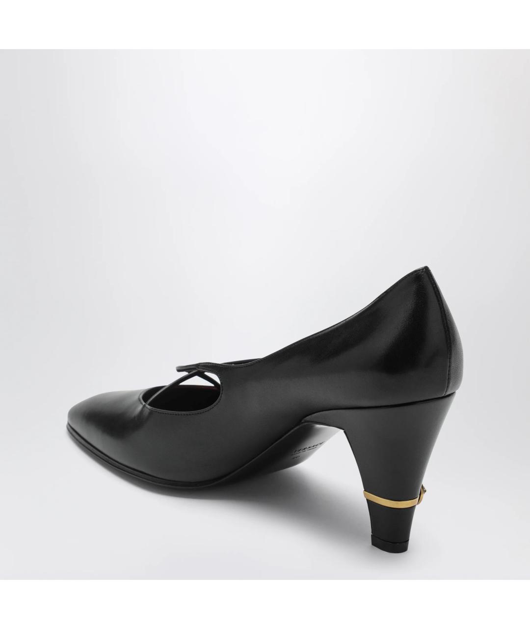 VERSACE Черные кожаные туфли, фото 2