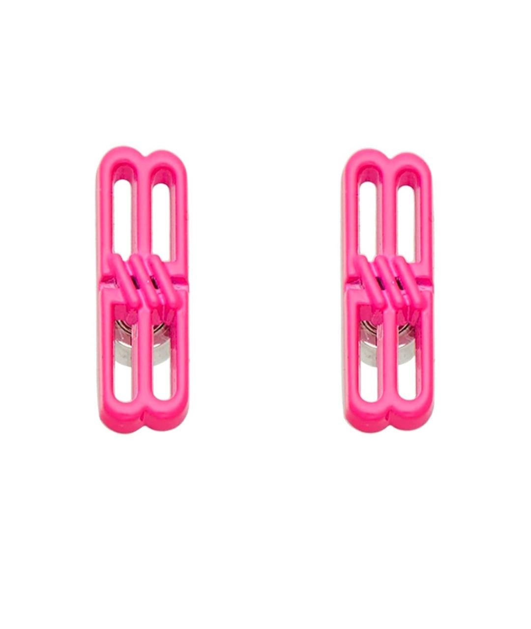 BALENCIAGA Фуксия пластиковые серьги, фото 8