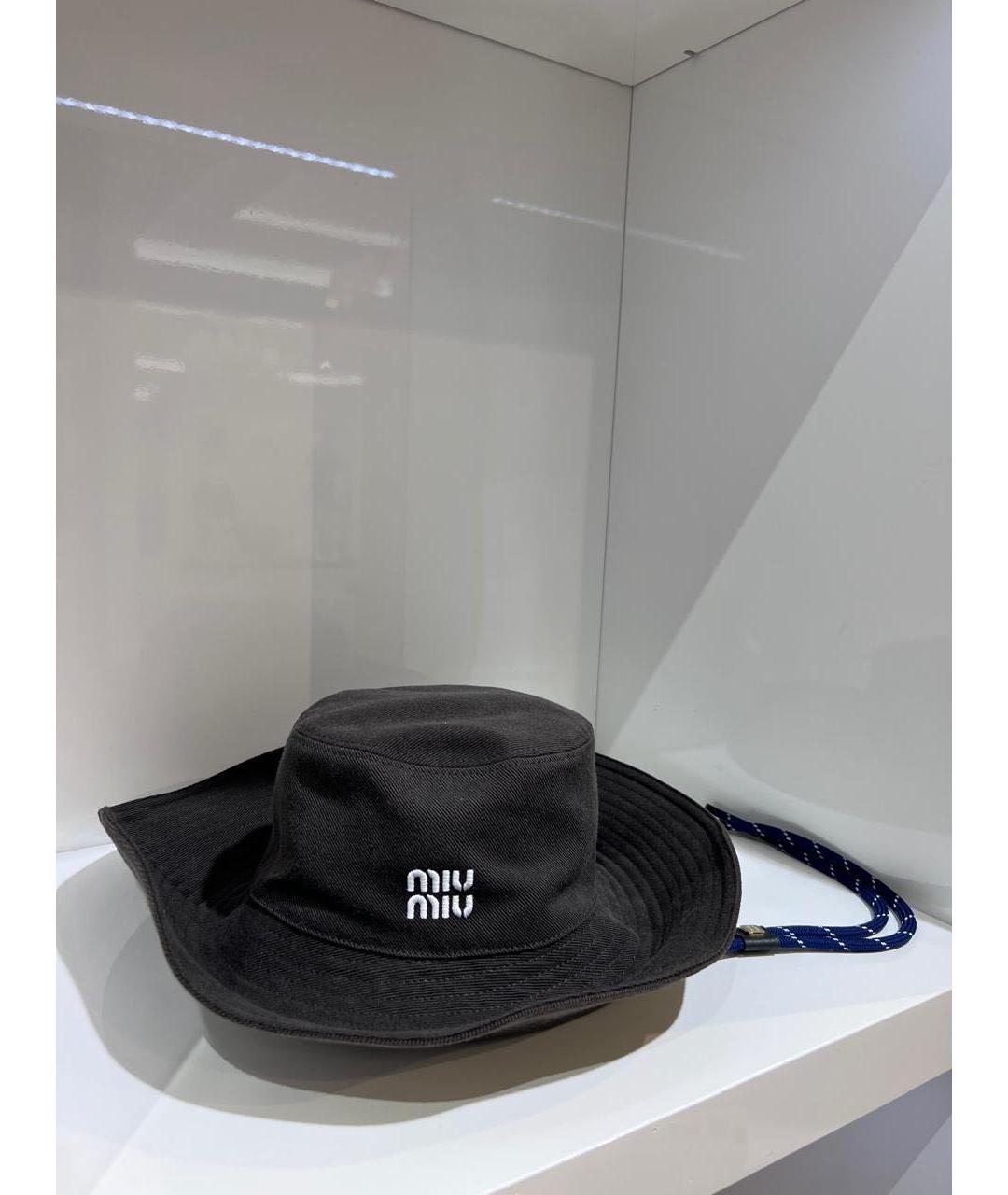 MIU MIU Черная шляпа, фото 3