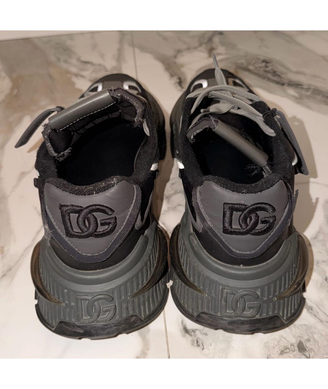 DOLCE&GABBANA Антрацитовые низкие кроссовки / кеды, фото 4