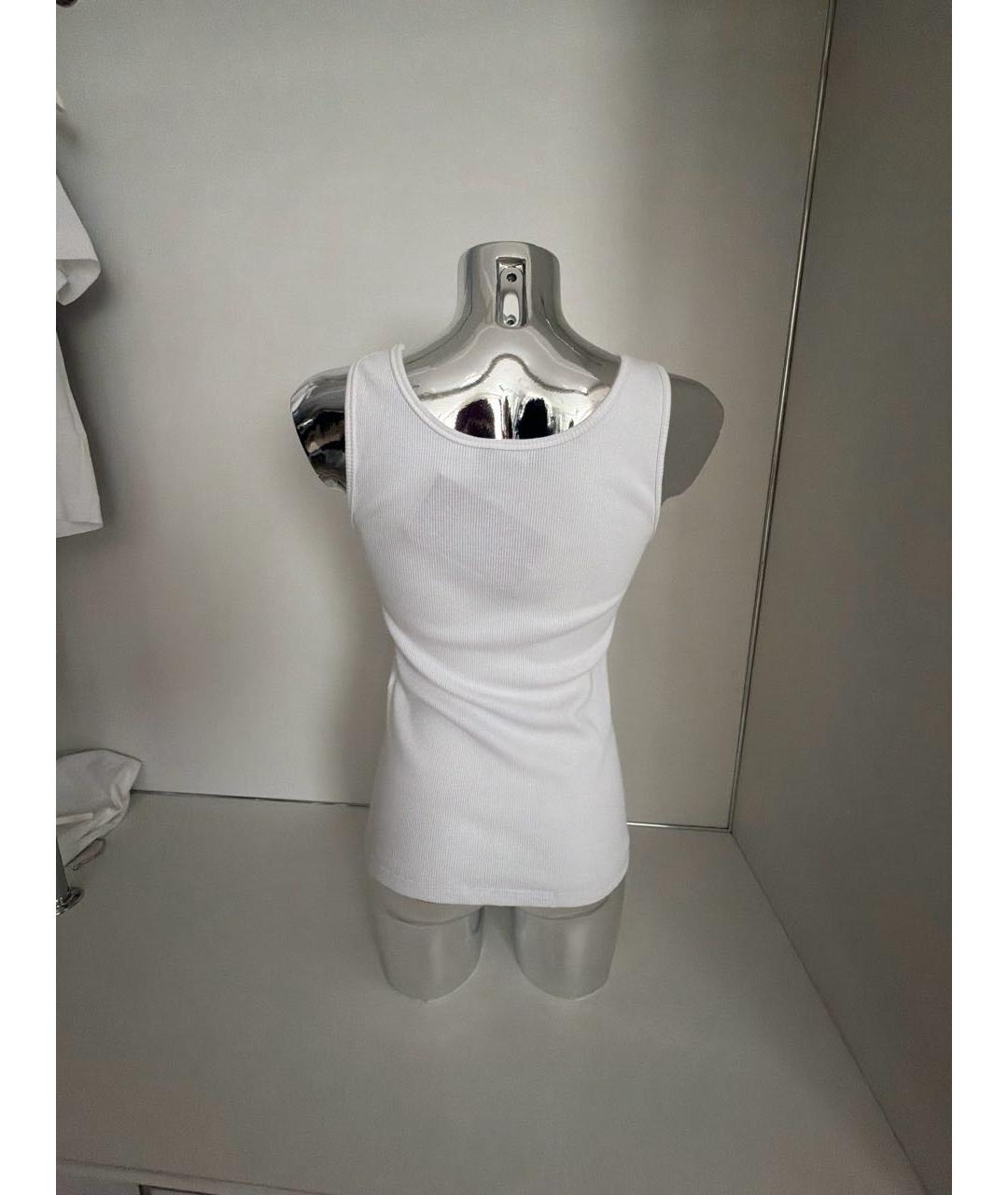 GUCCI Белая хлопко-эластановая майка, фото 2