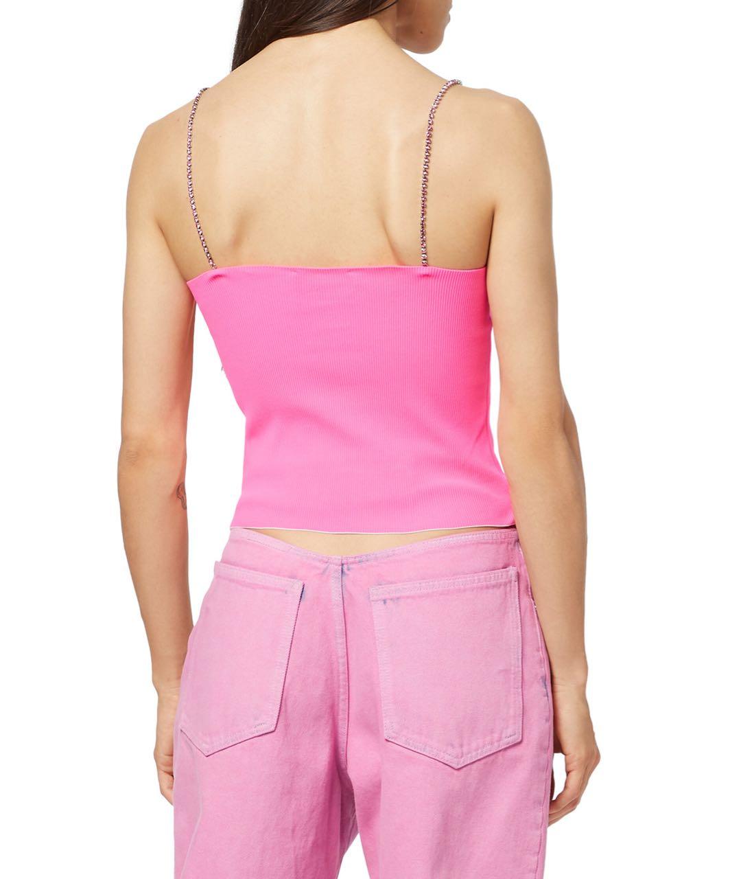 GCDS Розовая полиамидовая майка, фото 3