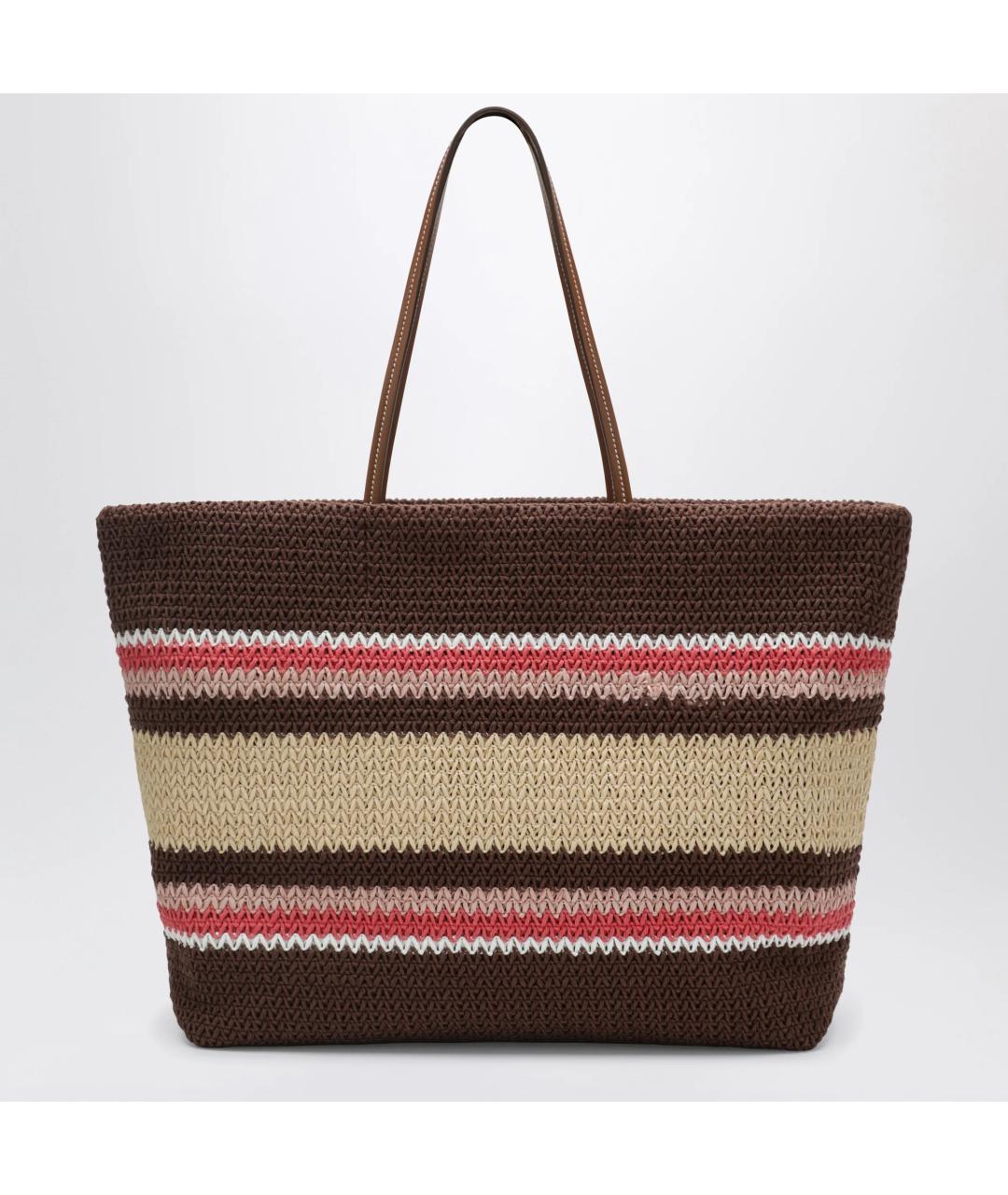 MIU MIU Коричневая пелетеная сумка тоут, фото 2