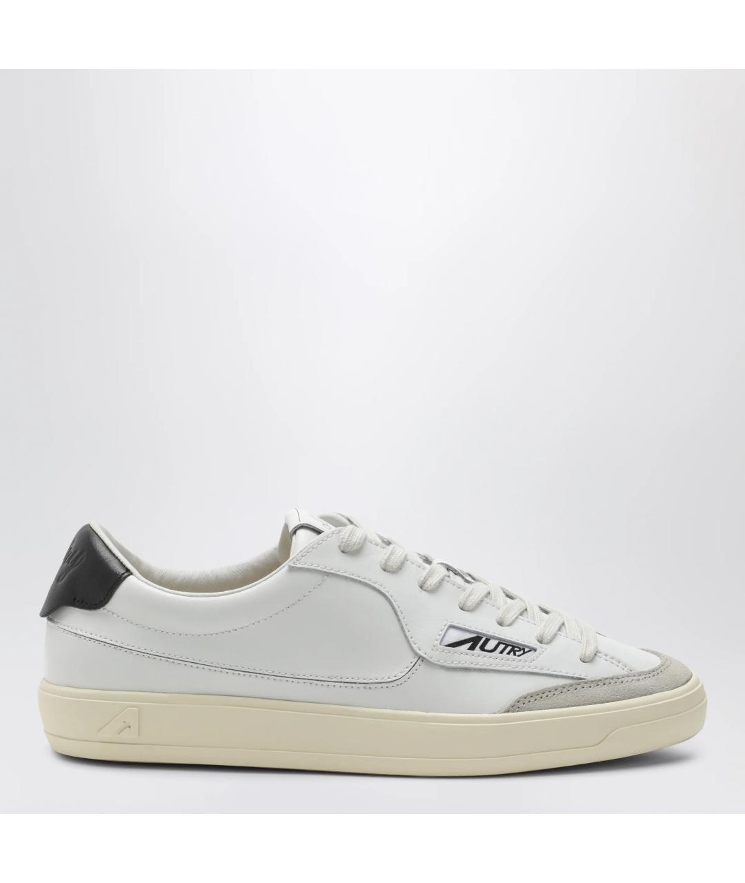 AUTRY Белые кожаные низкие кроссовки / кеды, фото 3