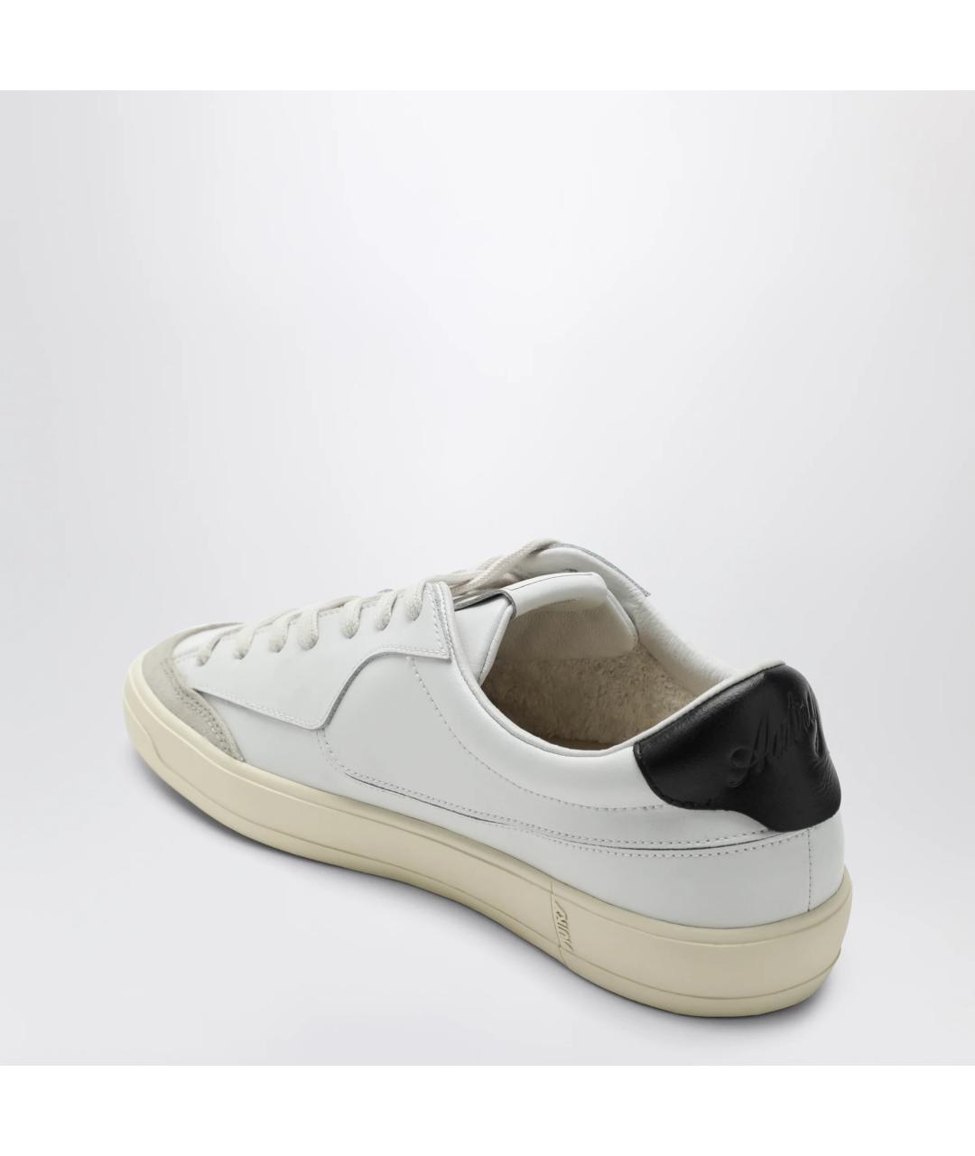 AUTRY Белые кожаные низкие кроссовки / кеды, фото 2