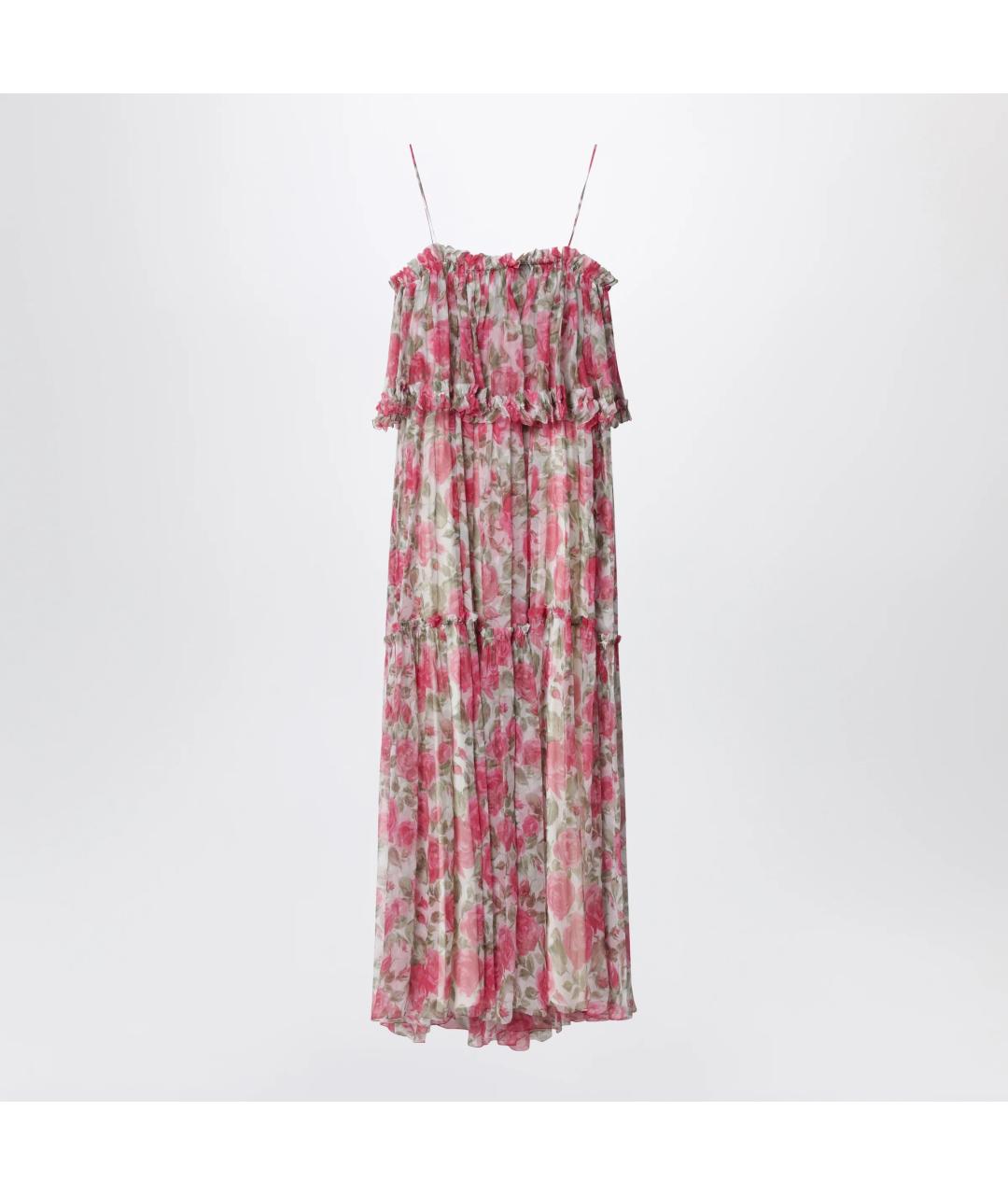 CHLOE Розовое шелковое повседневное платье, фото 2