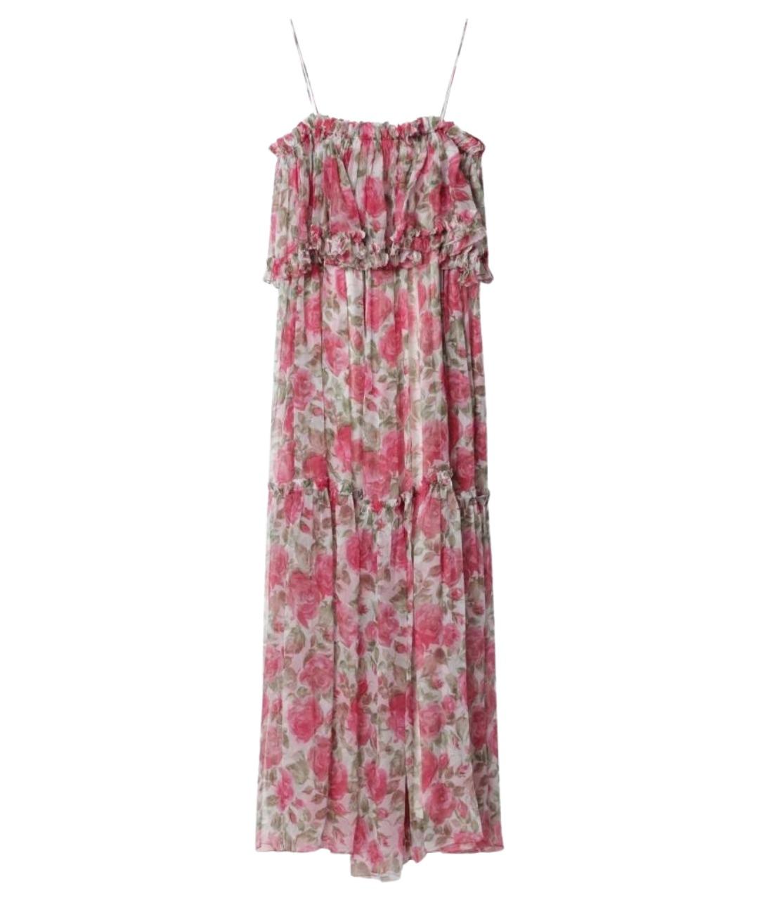 CHLOE Розовое шелковое повседневное платье, фото 1