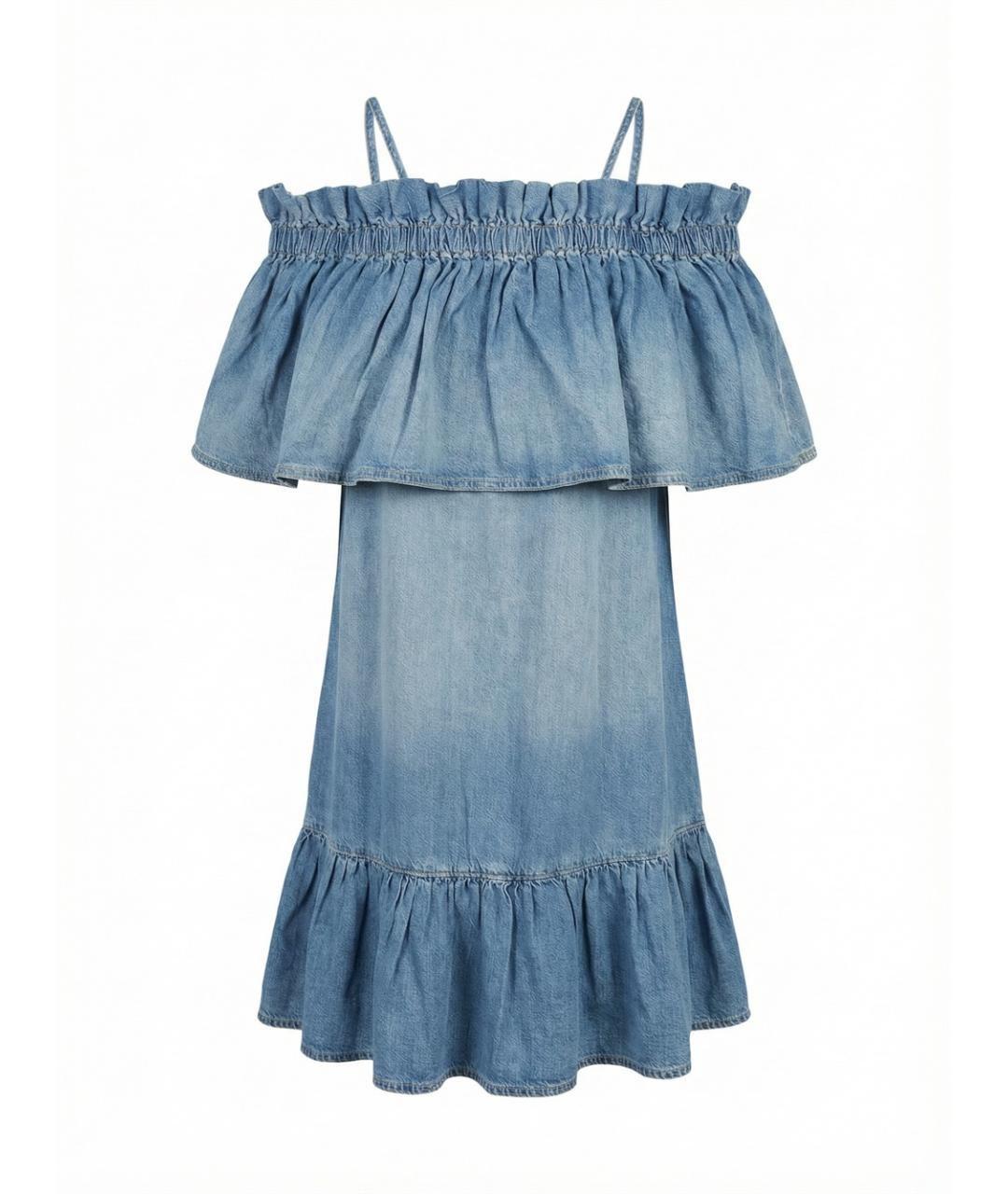 PINKO Голубой хлопковый сарафан, фото 1