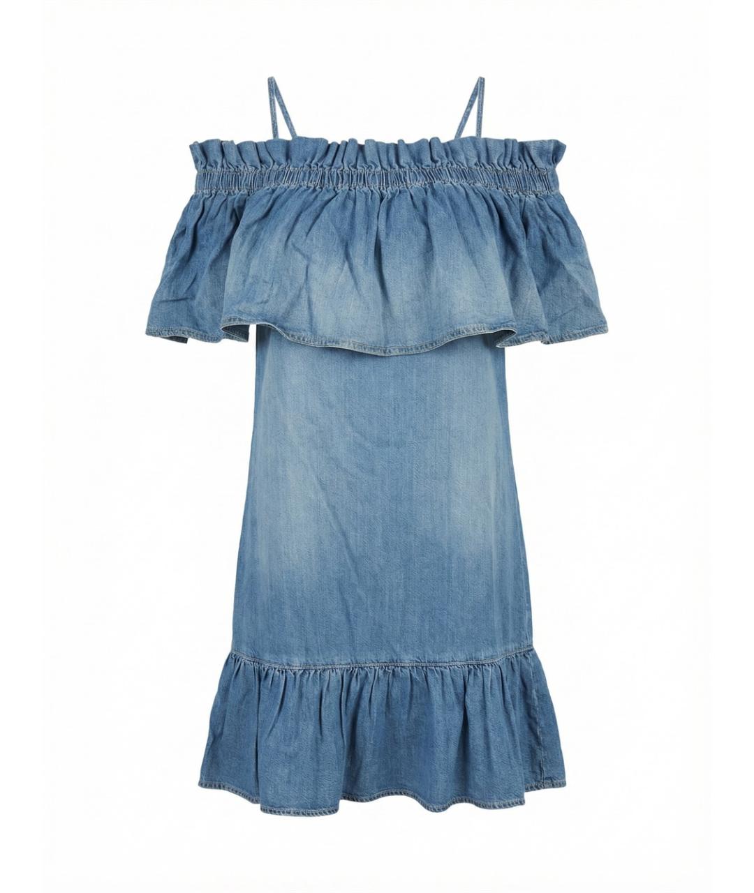 PINKO Голубой хлопковый сарафан, фото 2