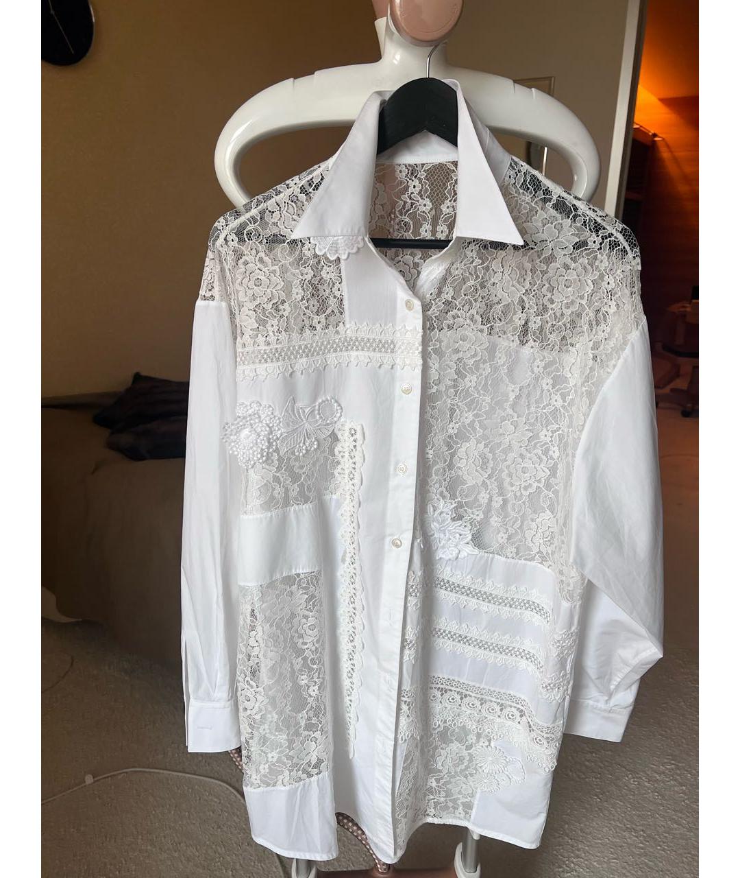 GOLDEN GOOSE DELUXE BRAND Белая хлопковая рубашка, фото 5