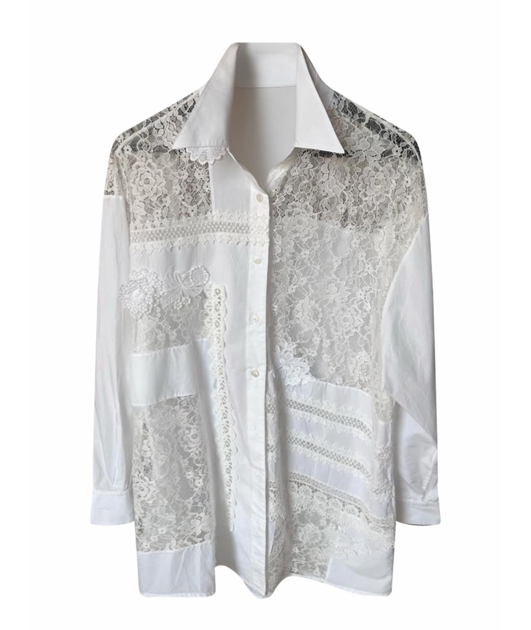 GOLDEN GOOSE DELUXE BRAND Белая хлопковая рубашка, фото 1