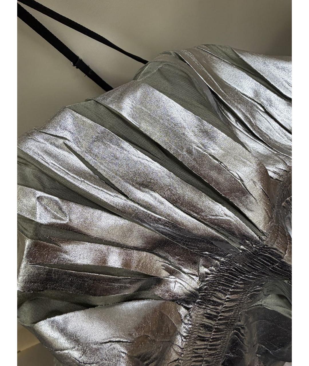 DIESEL Серебряное вечернее платье, фото 6