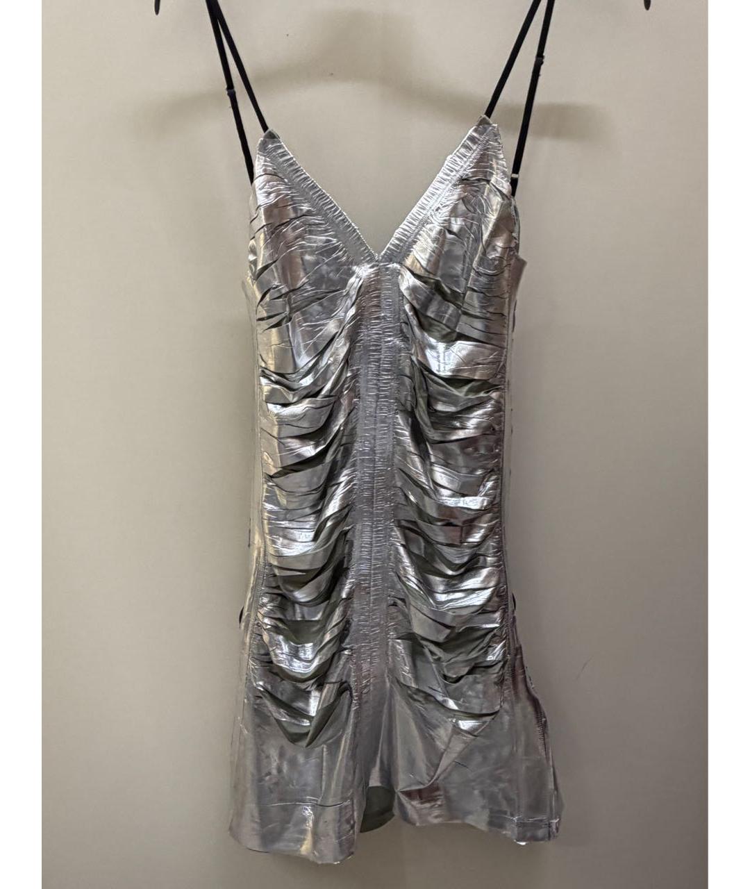 DIESEL Серебряное вечернее платье, фото 9