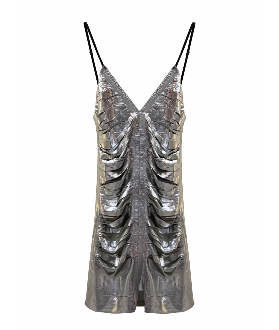 DIESEL Серебряное вечернее платье, фото 1