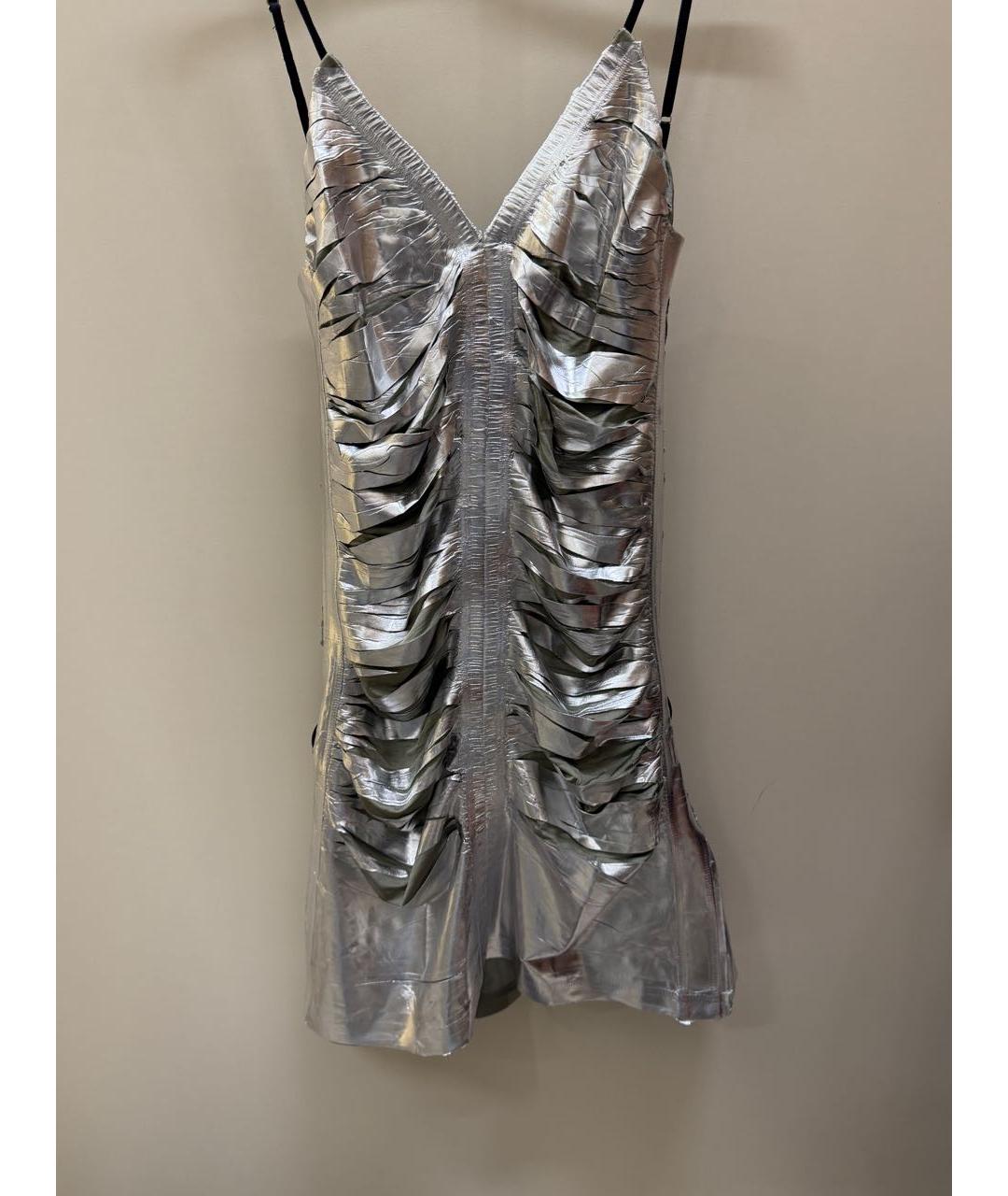 DIESEL Серебряное вечернее платье, фото 2