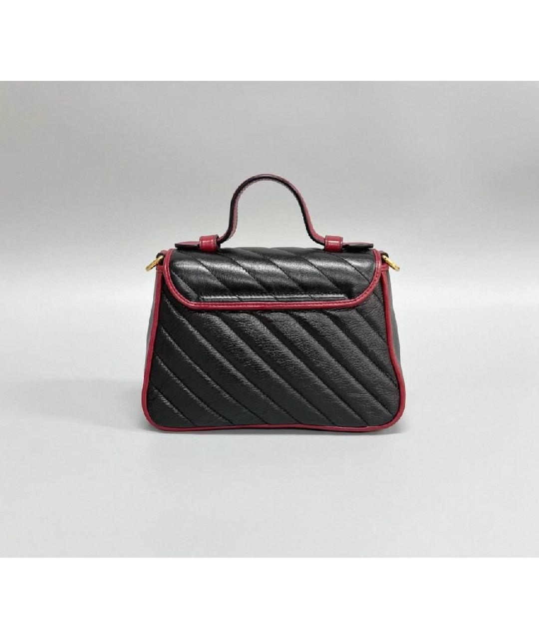 GUCCI Черная кожаная сумка через плечо, фото 2