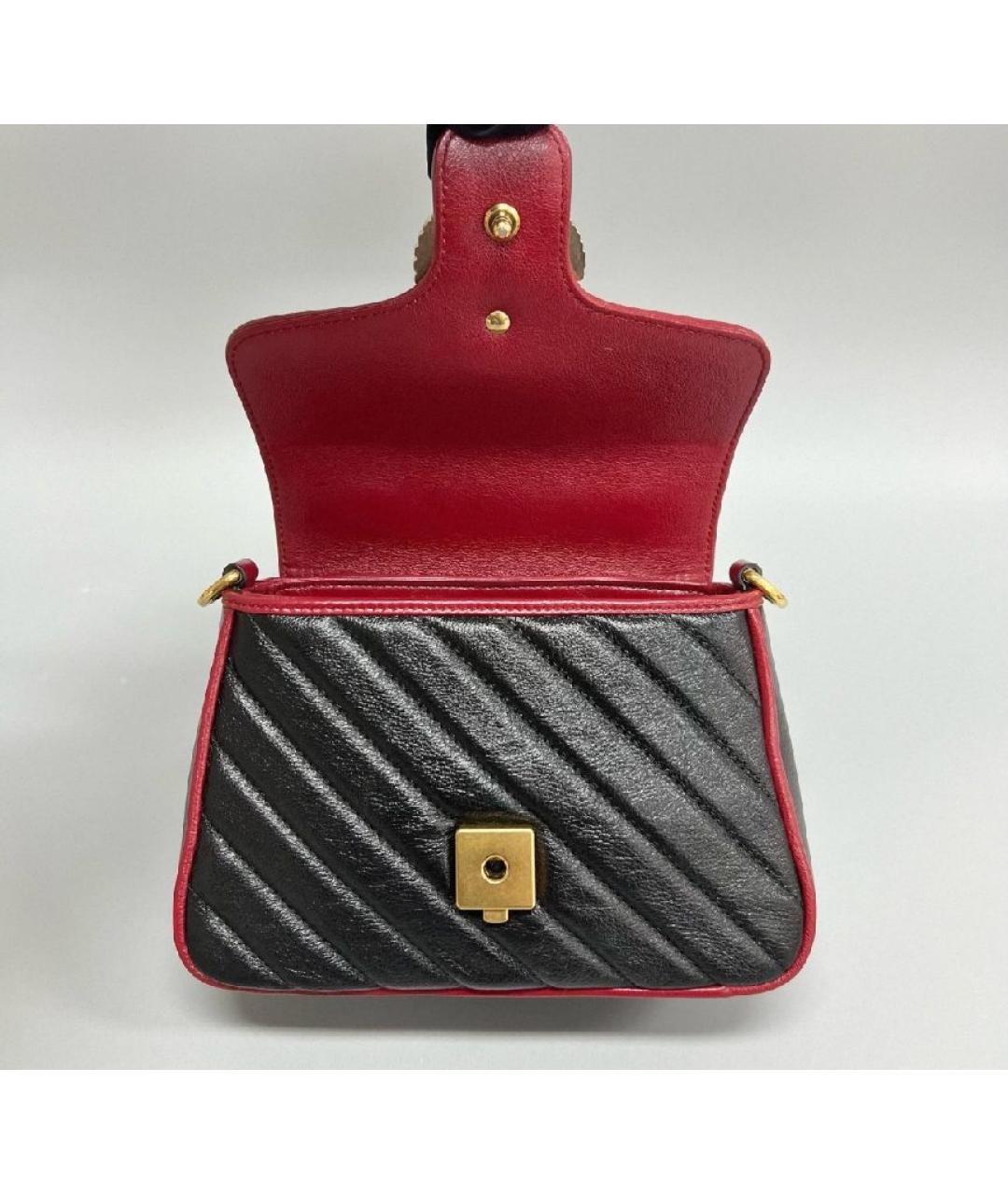 GUCCI Черная кожаная сумка через плечо, фото 3