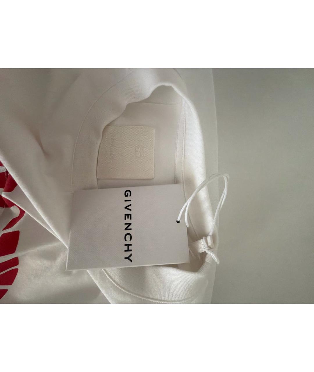 GIVENCHY Белая хлопко-эластановая футболка, фото 3