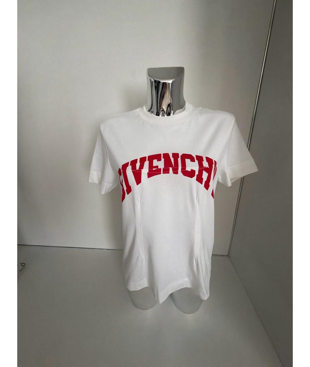 GIVENCHY Белая хлопко-эластановая футболка, фото 6