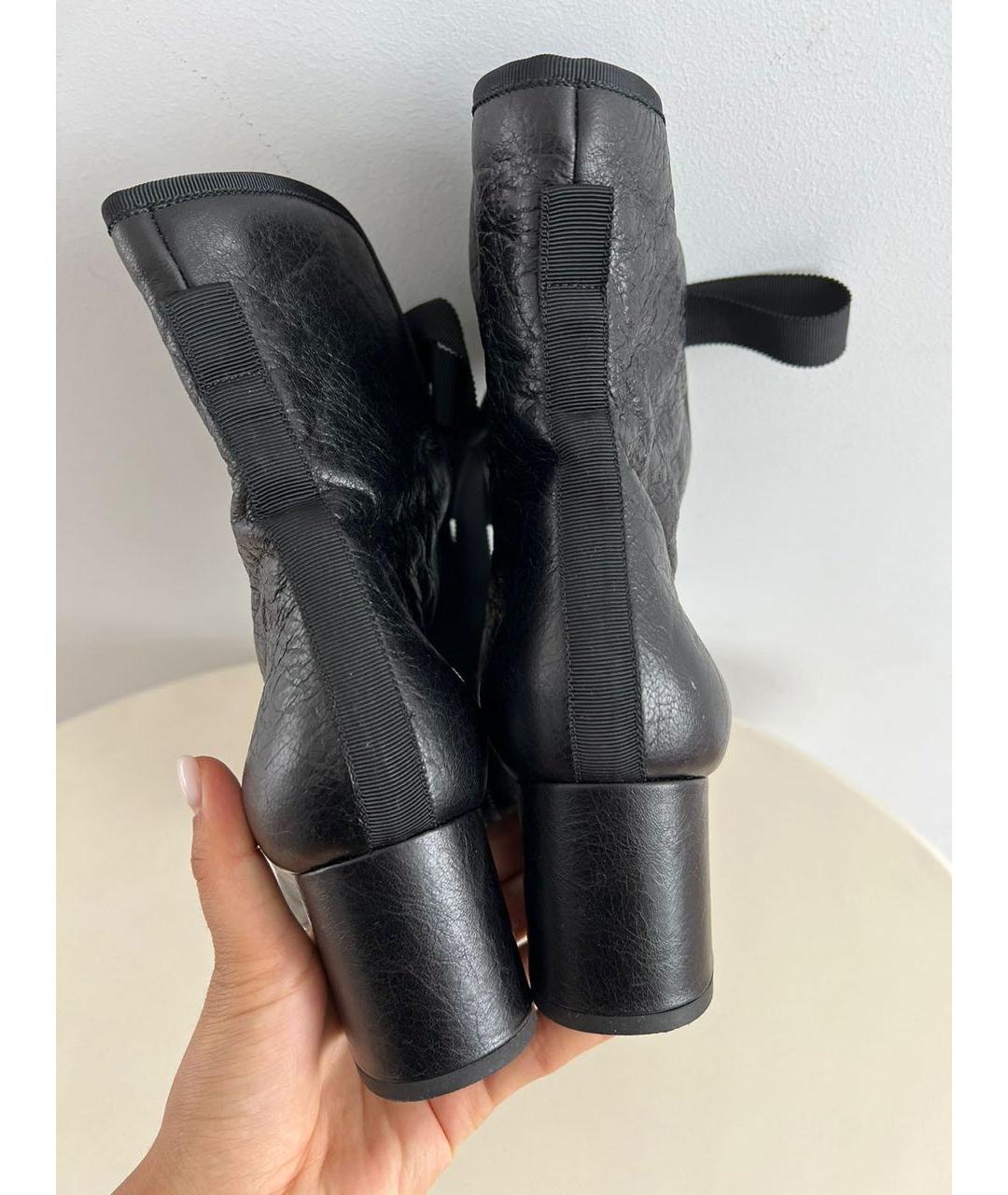 VALENTINO Черные кожаные ботильоны, фото 4