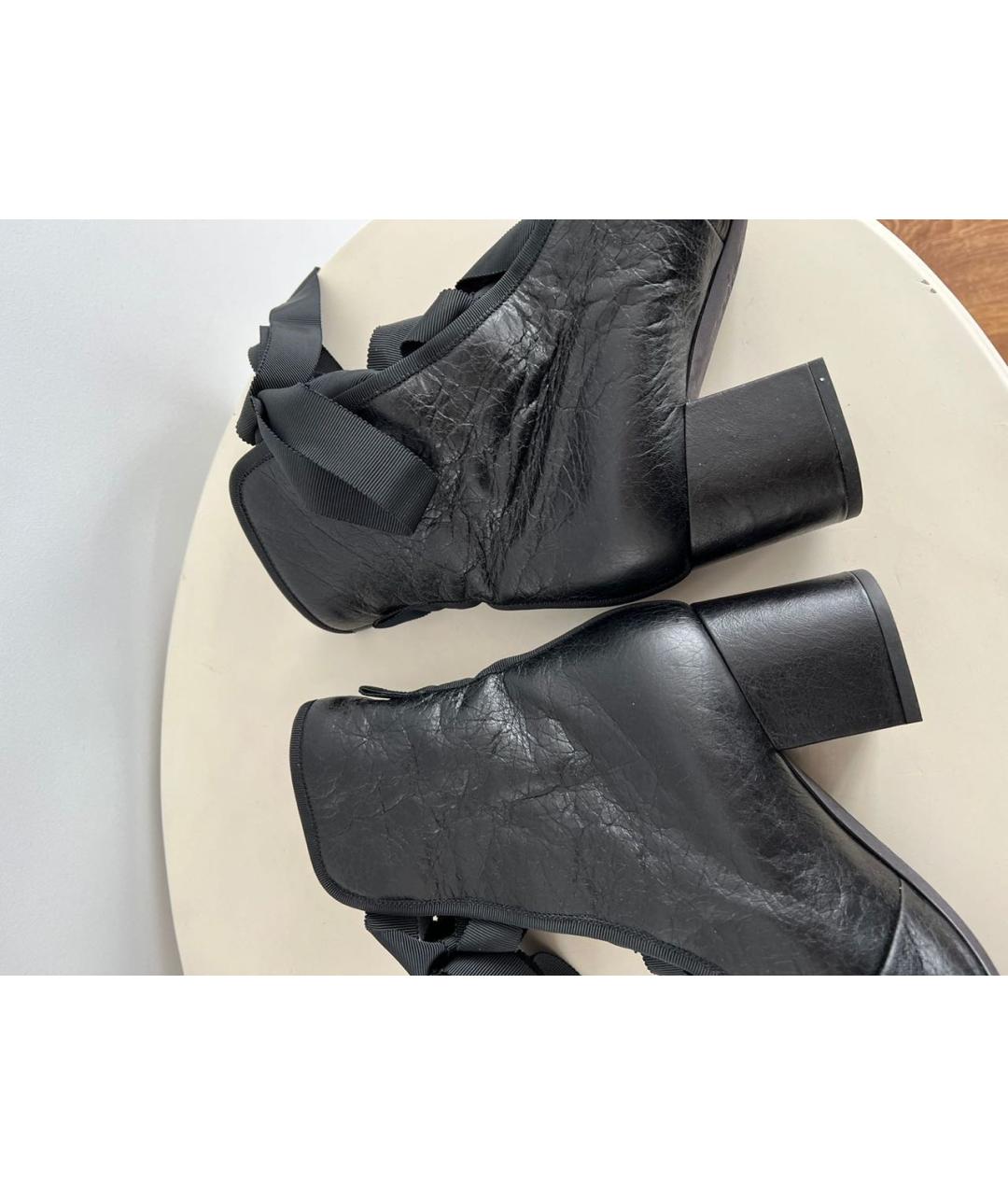 VALENTINO Черные кожаные ботильоны, фото 7
