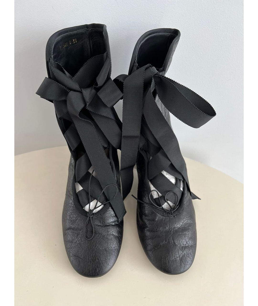 VALENTINO Черные кожаные ботильоны, фото 2