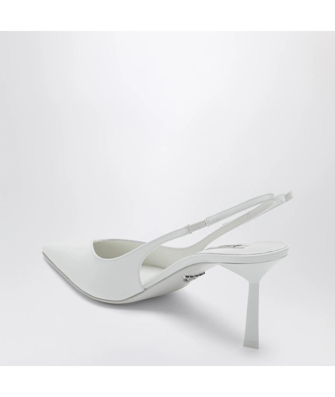PRADA Белые кожаные туфли, фото 2