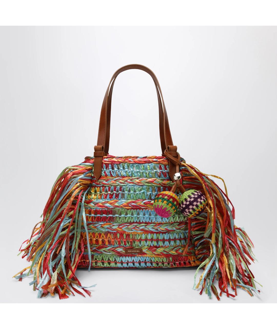 AQUAZZURA Мульти пелетеная сумка тоут, фото 3