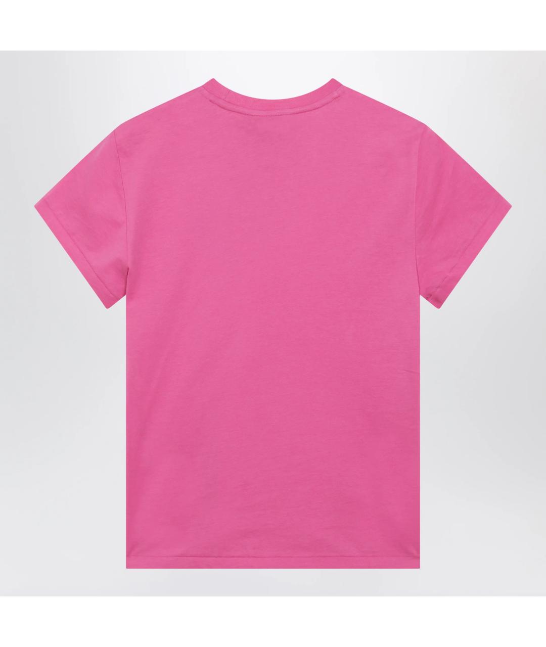 POLO RALPH LAUREN Розовая хлопковая футболка, фото 2