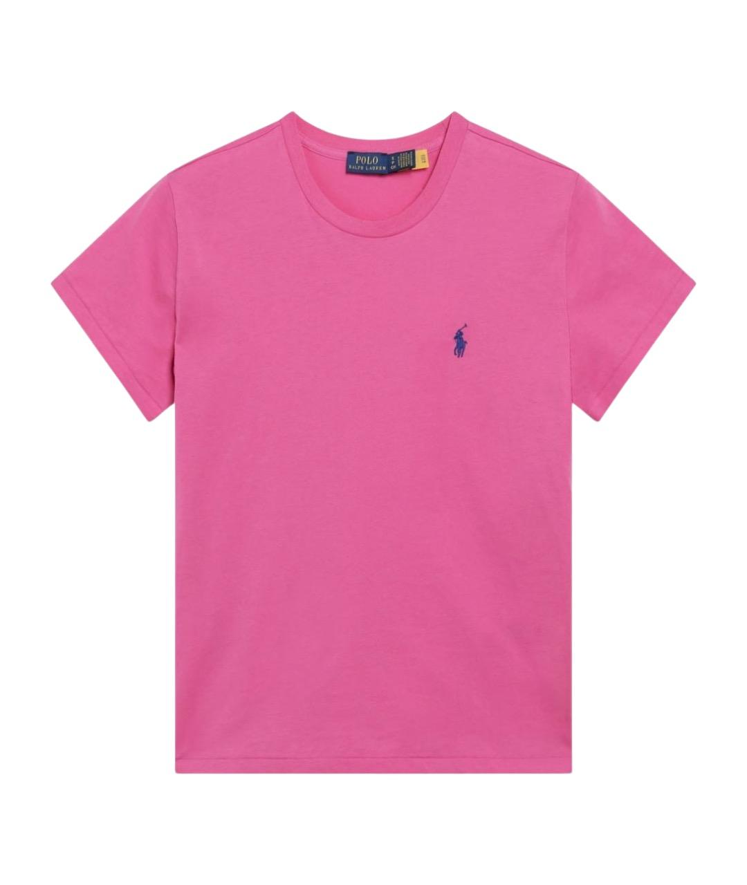 POLO RALPH LAUREN Розовая хлопковая футболка, фото 1