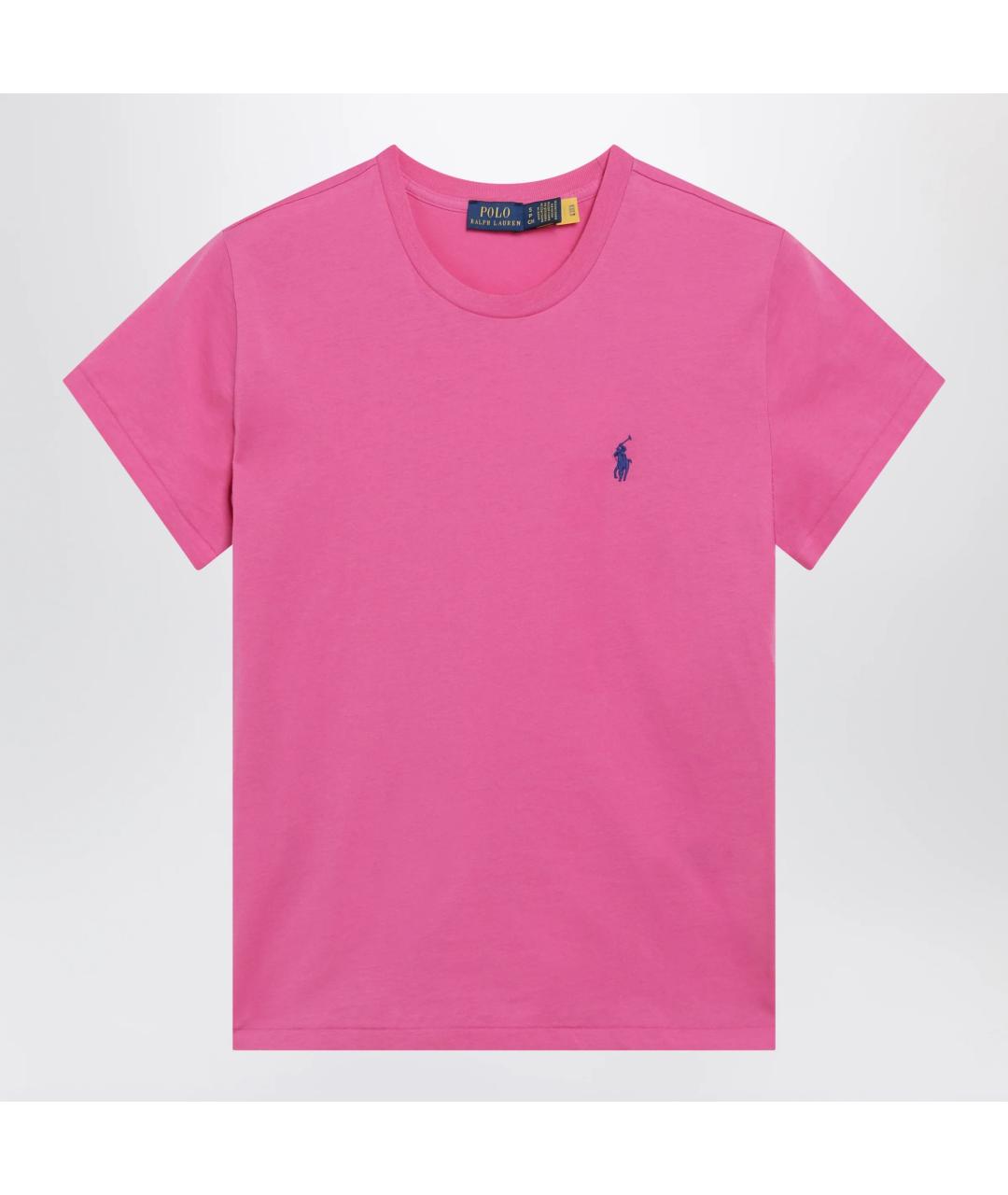 POLO RALPH LAUREN Розовая хлопковая футболка, фото 3