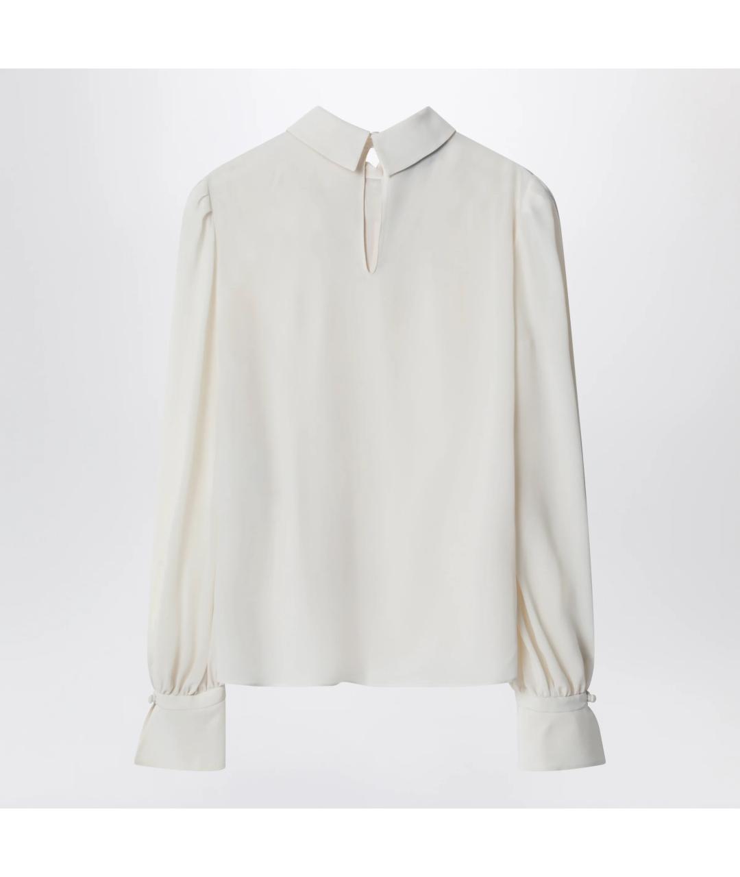 VALENTINO Бежевая шелковая блузы, фото 2
