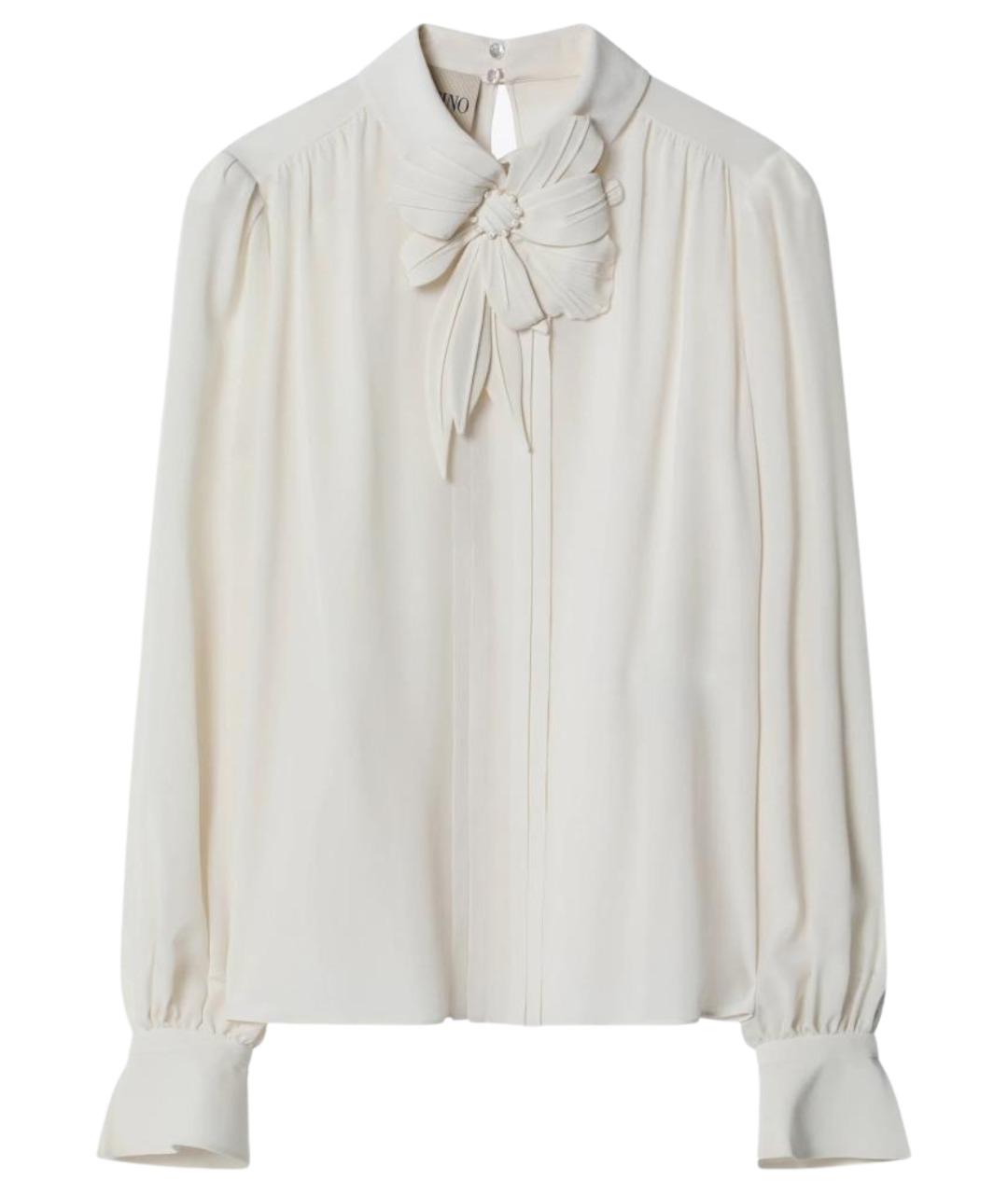 VALENTINO Бежевая шелковая блузы, фото 1