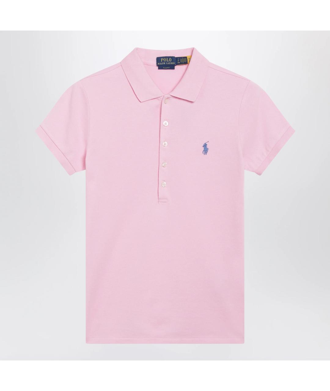 POLO RALPH LAUREN Розовая хлопковая футболка, фото 3