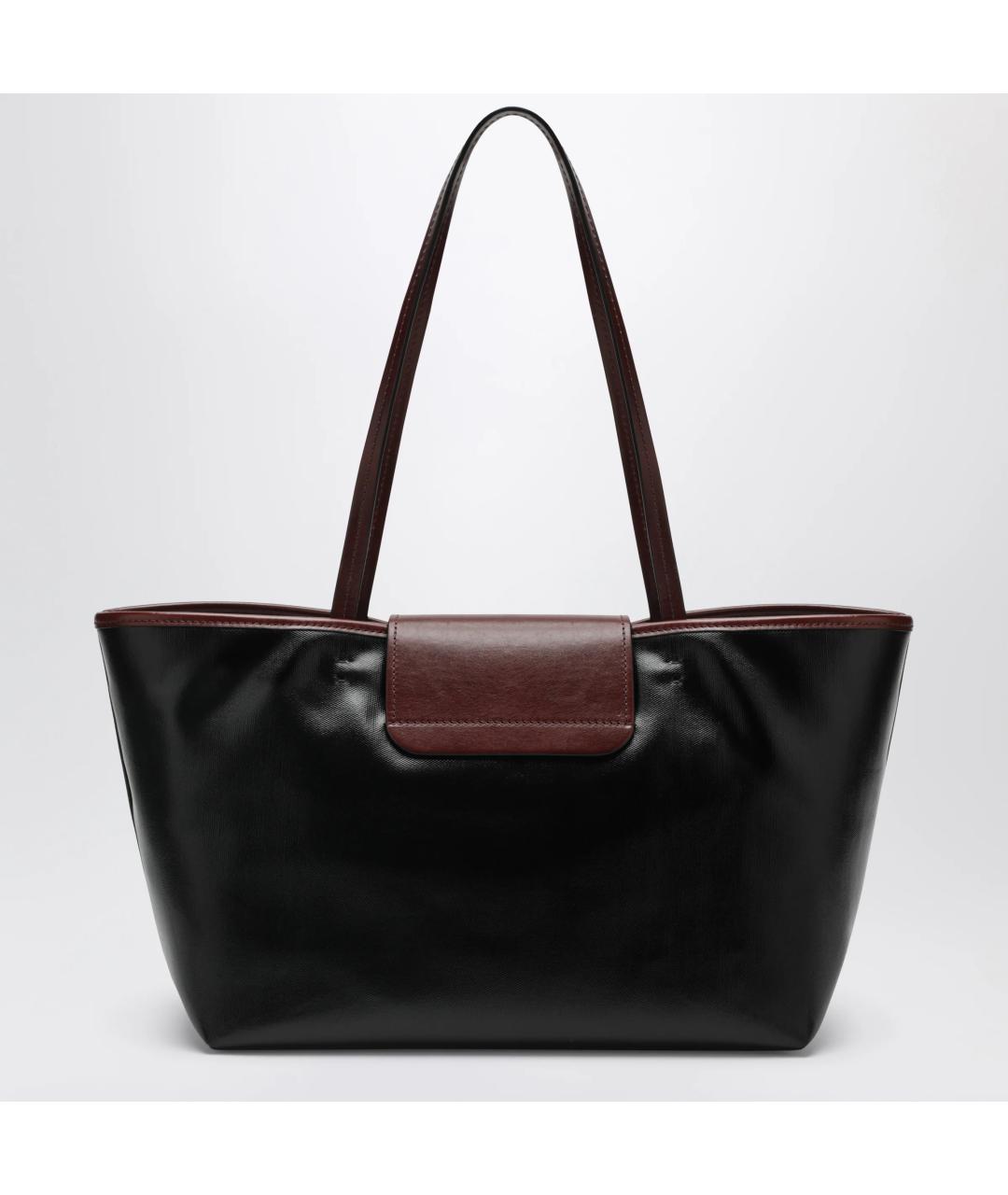 VERSACE Черная кожаная сумка тоут, фото 2