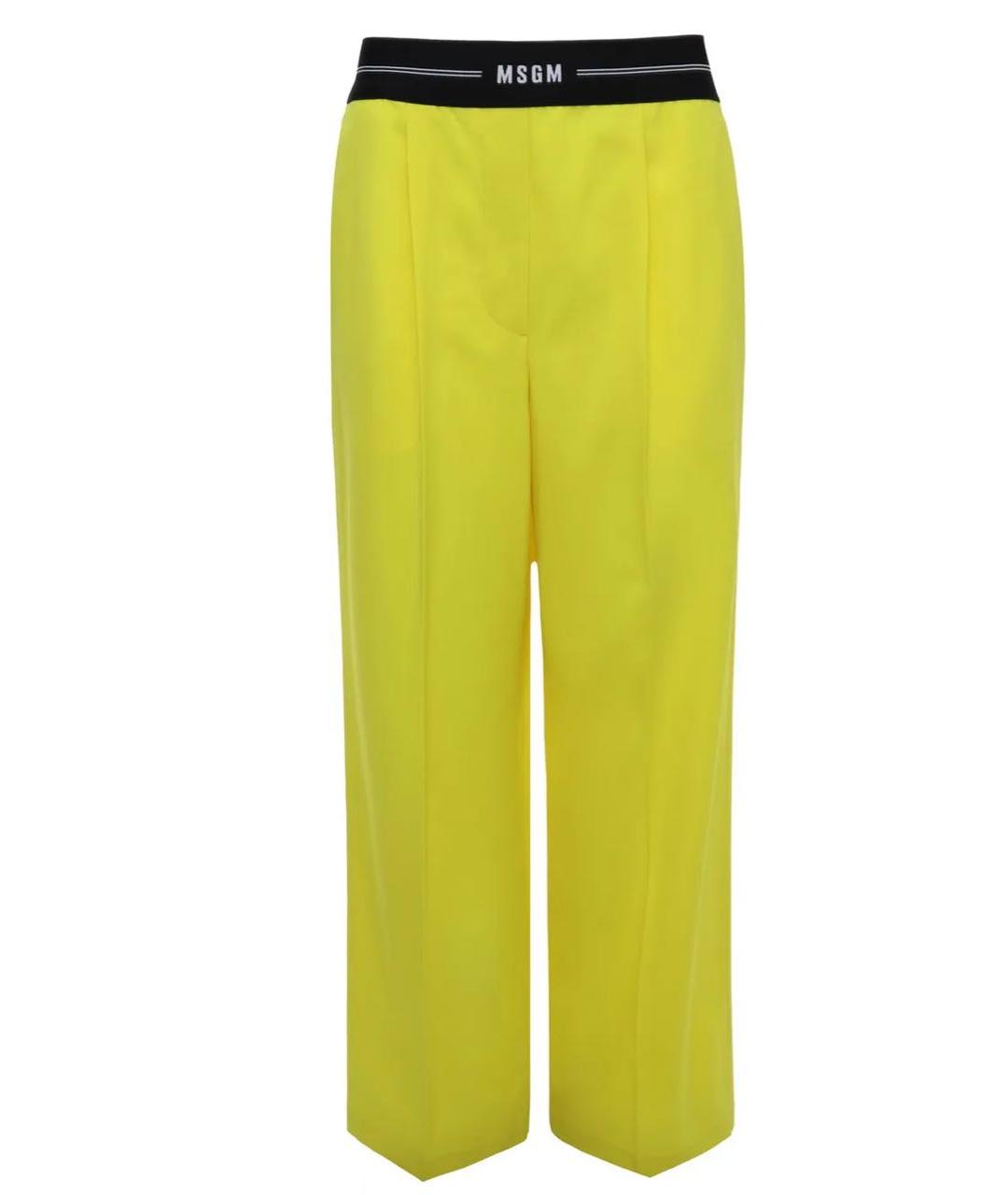 MSGM Желтый шерстяной костюм с брюками, фото 3