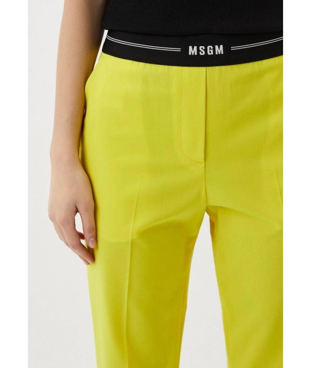 MSGM Желтый шерстяной костюм с брюками, фото 6