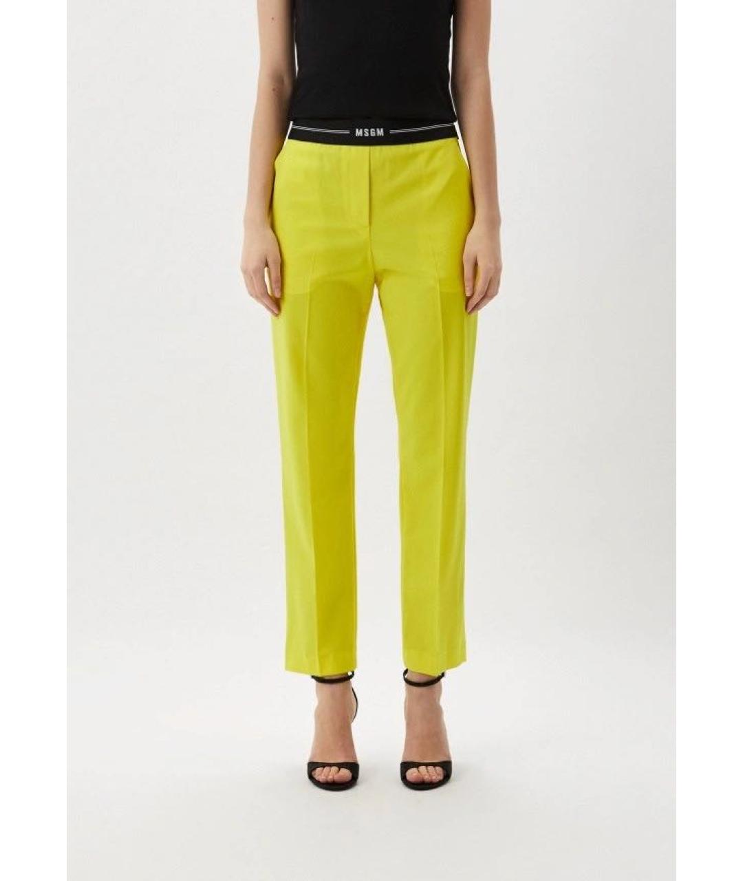 MSGM Желтый шерстяной костюм с брюками, фото 4