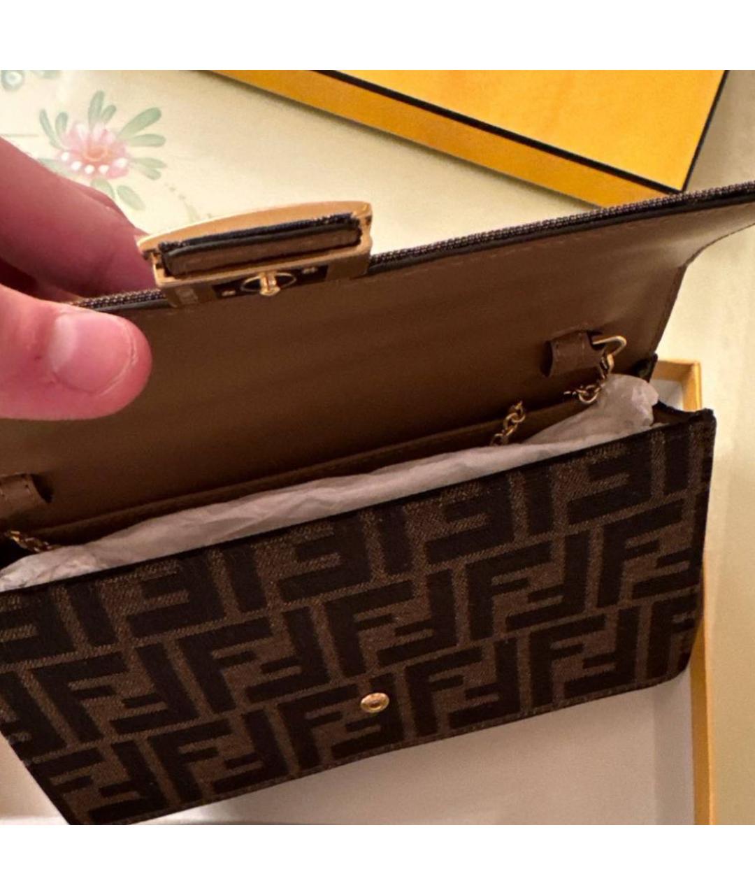 FENDI Коричневая сумка через плечо, фото 6